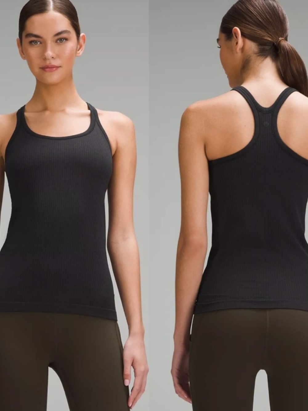 LULULEMON Ebb to Street Tank Top Light Support Black Size 6